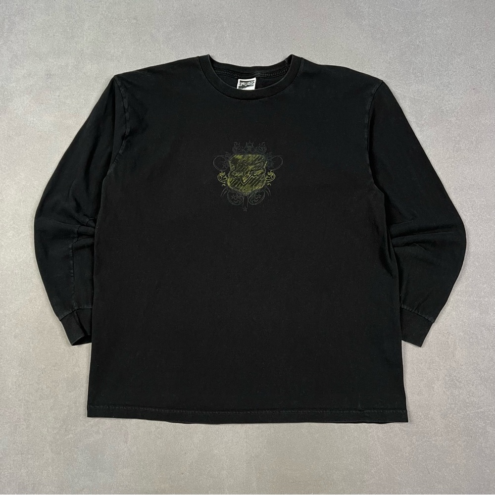 Fox Black Long Sleeve Tee with Green Graphic